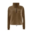 thumbnail image 3 of Oversized Pullover Sweatshirts for Women Trendy Long Sleeve Zip Mock Neck Tops with Kangaroo Pocket Cropped Comfort Clothes Fall 2026, 3 of 8