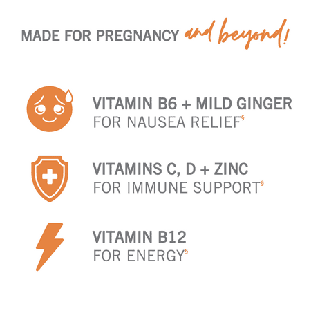 Munchkin Milkmakers Prenatal Drink Mix for Morning Sickness & Nausea Relief + Immune Support, Blood Orange, 14 Count