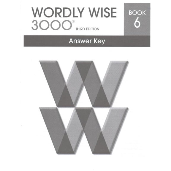 Wordly Wise 3000 3Rd Edition Answer Key Book 6 (Homeschool  Edition)