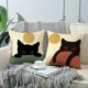 thumbnail image 3 of 4PCS Quilted Black Cat Pillow Covers - 18x18 Inch Modern Abstract Home Decor - Durable & Easy Care Cushion Cases for Porch, Patio, Couch, Sofa, Farmho, 3 of 4