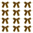 thumbnail image 2 of YIKA 12pc Velvet Christmas Tree Bow Decoration Wreath Bow Decoration Christmas Decorations Christmas Decorations Indoor Brown, 2 of 7