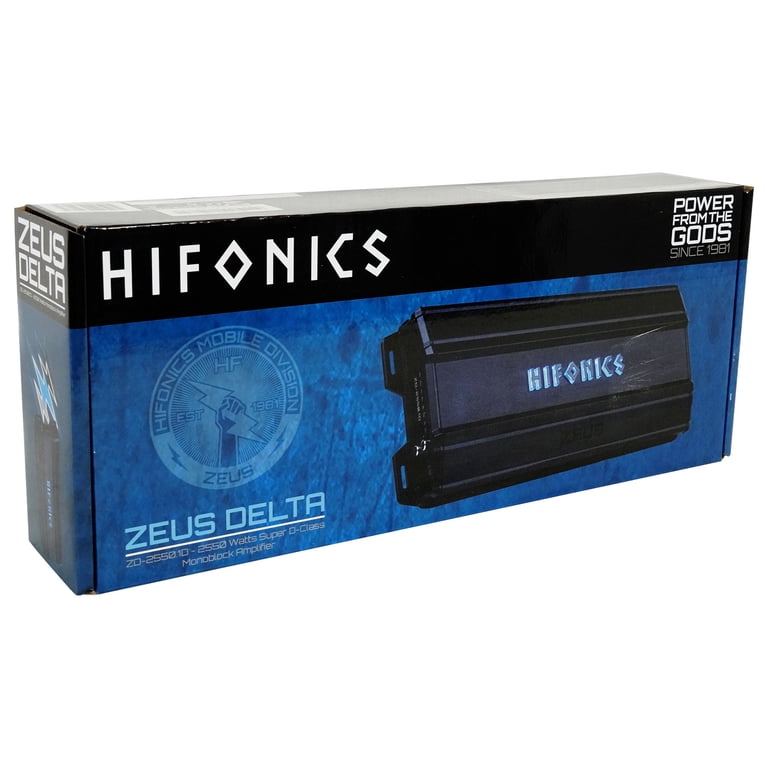 Hifonics Zeus Delta 1550 Watt Mono Block Mobile Car Amplifier, ZD