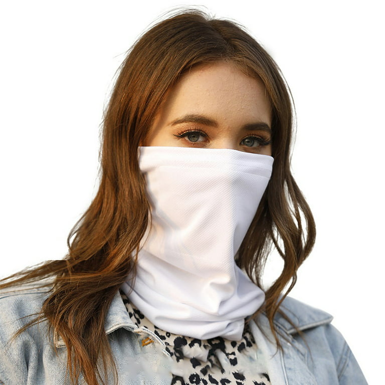 Women/Men Neck Gaiter Mask, Soft Breathable Cotton UV Protection Dust-proof  Bandana Face Cover Face Neck Scarf for Cycling Fishing Skiing 