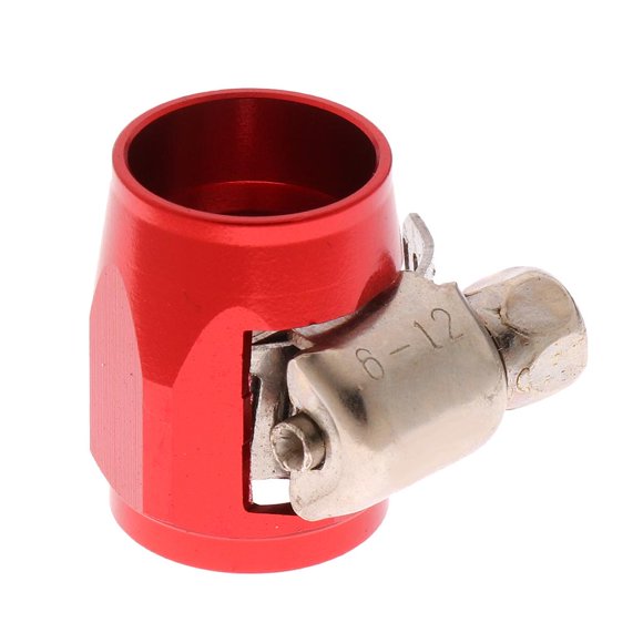 Miulika Universal Car AN4 Fuel Oil Hose Water Line Tube clip and clamp Aluminium - Red, AN4