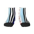 thumbnail image 7 of Breathable Athletic Socks Us Thin Blue Line Flag Of Chicago Cushioned Quarter Socks for Men Women, 7 of 7