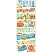 K & Company 4.5" x 13.5" Travel Adhesive Chipboard Sheet, 1 Each