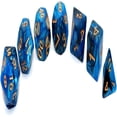 thumbnail image 2 of CYFW Blue Mix Black Dice DND Polyhedral Dice Set for Dungeon and Dragons D&D RPG Role Playing Games 7-Die Set, 2 of 6
