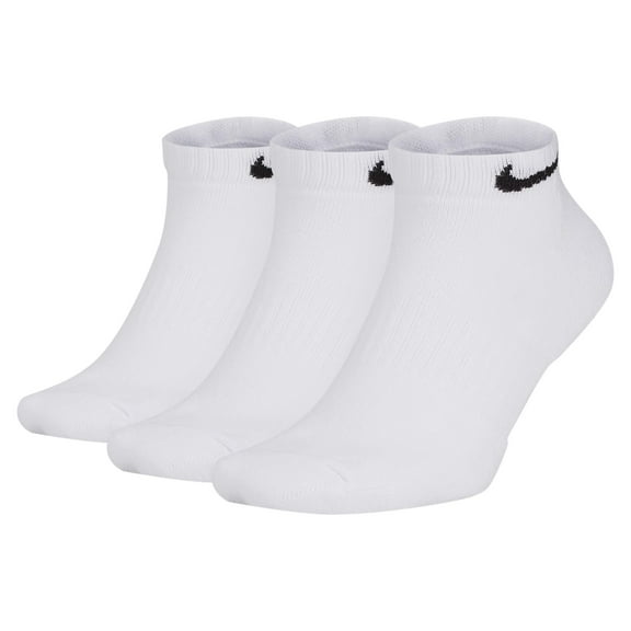 Nike unisex-adult Unisex Nike Everyday Cushion Low 3 Pair White/Black Medium