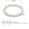 thumbnail image 2 of Dtwnek 8 Pcs Pearl Bracelets for Women, Fashion Elastic Stretch Pearl Beaded Bracelet for Wedding Party Gifts, 2 of 7