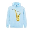 thumbnail image 4 of Sudadera con capucha de manga larga gótica para hombre, regalo de saxofón, notas musicales, verano y otoño, 4 of 5