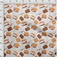 thumbnail image 4 of oneOone Polyester Spandex Rust Brown Fabric Food Sewing Fabric By The Yard Printed Diy Clothing Sewing Supplies 56 Inch Wide, 4 of 6