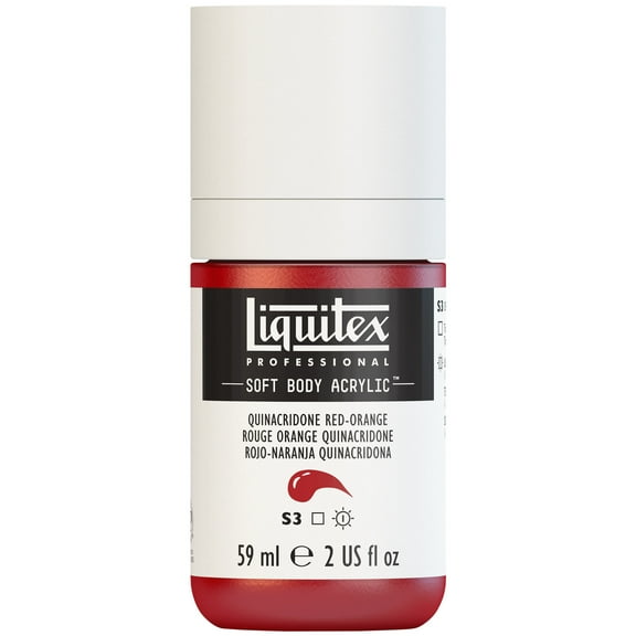 Liquitex Professional Soft Body Acrylic Color, 2 oz., Quinacridone Red Orange