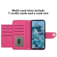 thumbnail image 2 of for Google Pixel 9a Wallet Case, Elegant Card Holder Cash Slot PU Leather Kickstand Wrist Strap Shockproof Protective Flip Women Girls Case Cover for Google Pixel 9a, Rose, 2 of 7