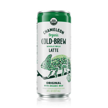 Chameleon Cold-Brew Orginial Whole Milk Latte, 8oz, Organic