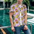 thumbnail image 6 of Hirioo Cartoon Avocados for Men's Baseball T-shirt Shirts Short Sleeve Casual Summer Button Stretch T Shirts,Size S-4XL-X-Large, 6 of 7