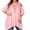#187-Pink, variant on Women's Plus Size Cold Shoulder Tops Solid Lace Ruffle V Neck T-Shirt Spaghetti Strap Blouse