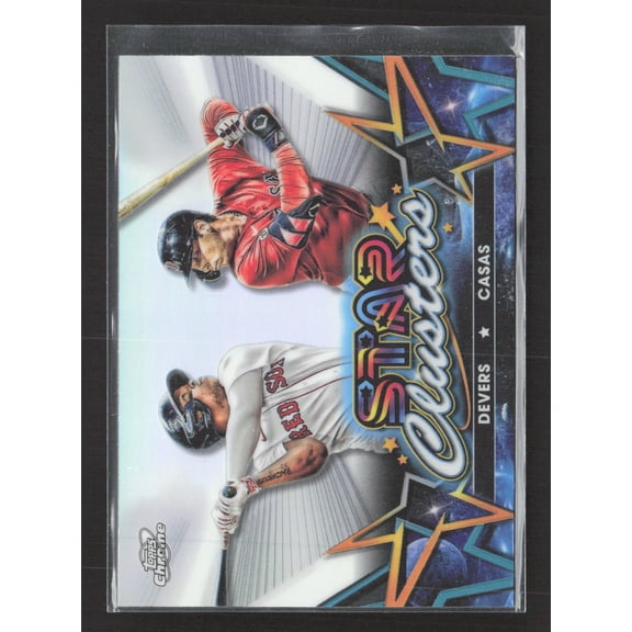 2019 Topps Chrome Star Clusters SC-15 Triston Casas Rafael Devers Red Sox Baseball Card