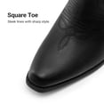 thumbnail image 3 of DREAM PAIRS Botas Vaqueras para Mujer con Punta Cuadrada y Bordado Cosido, Cowboy Boots para Dama, 3 of 5