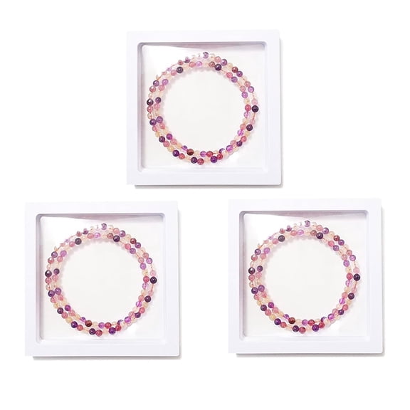 5.5x5.5 inch 3D Floating Frame Display Holder/Box, White, 3pcs