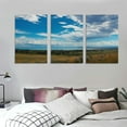 thumbnail image 3 of TIAOTIAOHOU Framed Canvas Wall Art Print On Canvas Scenic View of Lake Located in The Border of The Utah and Pictures Posters Artwork Ready to Hang Wall Decor 12''x16''X3 Panels, 3 of 4