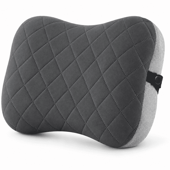 PLERISE Ultralight Inflatable Camping Pillow with Removable Washable Cover, Travel Air Pillow for Neck and Lumbar Support, Gray, 1 Pack