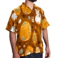 thumbnail image 2 of Easter Men's Hawaiian Button Down Printed Short Sleeve Summer Beach Shirts, 2 of 6