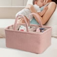 thumbnail image 4 of Baby Diaper Caddy Organizer Nursery Storage Basket Large Capacity Diaper Organizer with Adjustable Divider for Baby Essentials Wipes Toys, 4 of 8