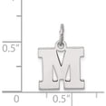 thumbnail image 4 of Sterling Silver Rhodium-Plated Block Letter M Initial Charm Made In United States qc5093m, 4 of 5