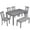 Gray#2, variant on Dining Room Set, LEGAHOME 6 Piece Dining Sets with Bench and Chairs, Solid Wood Kitchen Dining Table Set for 6 with Upholstered Chairs, Gray