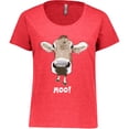 thumbnail image 3 of Inktastic Moo Cute Brown Holstein Cow Women's Plus Size T-Shirt, 3 of 5