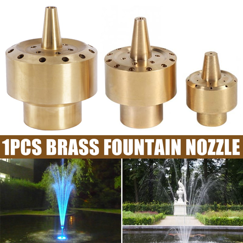 Gold Brass Fountain Water Nozzle Sprinkler Spray Head Garden Sprinklers Pond 