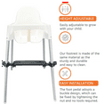 thumbnail image 4 of 2X High Chair Footrest Non-Slip Foot Rest Height Adjustable Highchair Polypropylene Footstool, 4 of 4