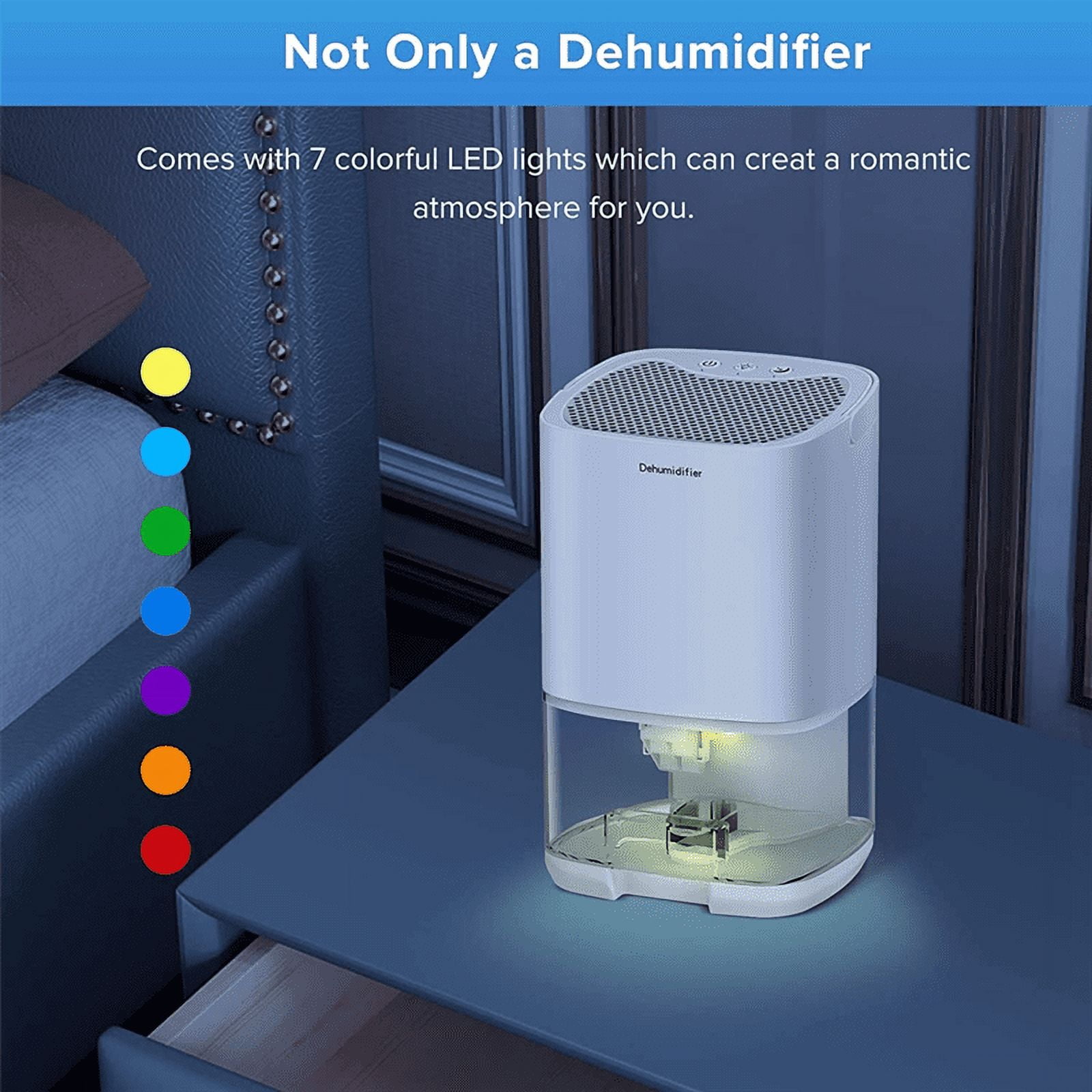 Dehumidifier, Dehumidifiers for Home 35Oz Dehumidifier for Bathroom 2500 Cubic Feet(280 Sq Ft) US Plug,1 x dehumidifier,White