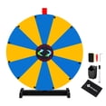 thumbnail image 1 of WinSpin Roue de Prix de Table 24 Pouces Pop Up, Bleu & Jaune, Roue Tournante 12 Emplacements pour Événements Extérieurs, 1 of 9