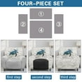 thumbnail image 6 of Xoenoiee Turtle Wood Paint Splatter Print Recliner Chair Cover Stretch Sofa Slipcover Sofa Cover 4-Pieces Furniture Protector Couch Cover with Elastic Bottom, 6 of 7