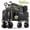 Black - Pocket, variant on Qunler Collapsible Wagon Cart, 560lbs Heavy Duty Large Utility Garden Cart with Brake Wheels and Side Pocket for Camping, Shopping, Kids, Sports, Grocery, Black
