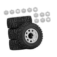 thumbnail image 1 of 4 ruedas y neumáticos para camión RC 1/10, piezas de coche RC, durabilidad, resistentes, repuestos profesionales, accesorios de repuesto para Blanco, 1 of 8