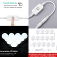 thumbnail image 3 of RisingPro 2/6/10/14PCS LED Lights Kit with USB Lighting Fixture Strip Touch Control Dimmable Light Bulbs for Makeup Vanity Table Set in Dressing Room Home Decoration, 3 of 7