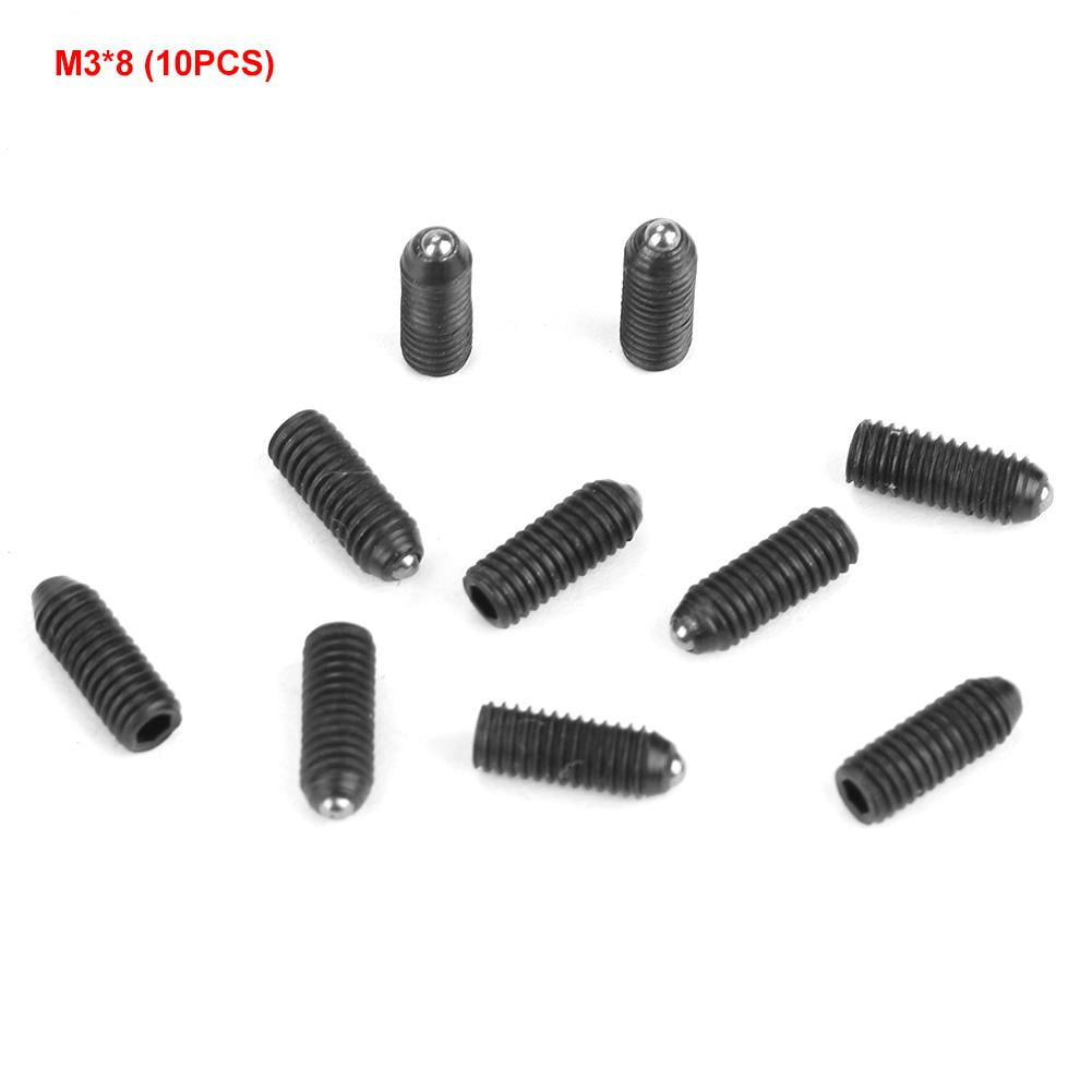 M36 Liukouu 10pcs M3 Screw Thread Hex Socket Carbon Steel Ball Spring Plungers Set M36 Liukouu 10pcs M3 Screw Thread Hex Socket Carbon Steel Ball Spring Plungers Set