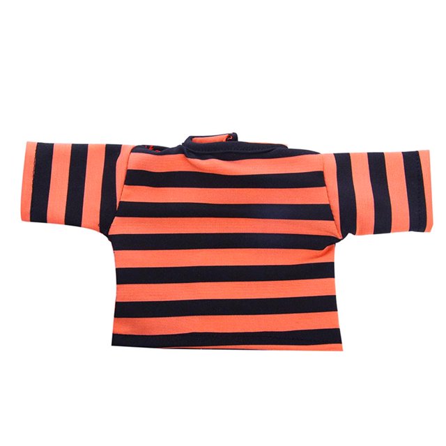 Ropa de Muñeca de Moda Tops de Camiseta a Rayas para 18 '' Ropa de de - Naranja Hugo Camisa a rayas de muñecas