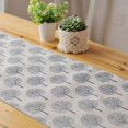 thumbnail image 5 of 12 Inch By 72 Inch Rustic Tree Table Runner Cotton Linen Pattern Washable Floral Tree Gray With, 5 of 5