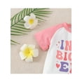 thumbnail image 6 of Bslissey Toddler Baby Girls 2Pcs Summer Outfits Short Sleeve Letter Butterfly Print T-shirt + Elastic Waist Shorts 6M 12M 18M 24M 3T Infant Cute Short Pants Sets, 6 of 8