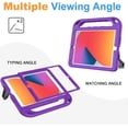 thumbnail image 5 of SUPNICE Case with Built-in Screen Protector for iPad 10.2 Inch 2021/2020/2019 (9th/8th/7th Gen), Lightweight Shockproof Handle Stand Kids Case for Apple iPad 10.2, iPad Air 3 10.5 2019, Purple, 5 of 9