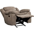 thumbnail image 5 of Lexicon Bastrop Traditional Microfiber Fabric Glider Reclining Chair in Brown, 5 of 7