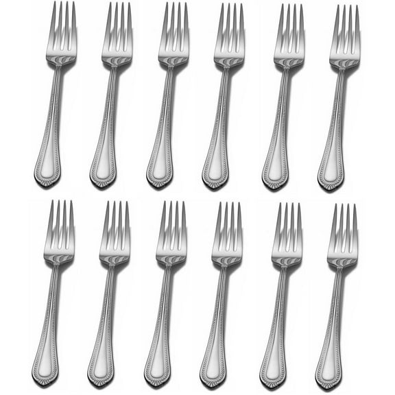 Mikasa Regent Bead 18/10 Stainless Steel Salad Fork (Set of Twelve)