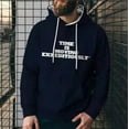 thumbnail image 1 of Fashion solid color men's casual hoodies sweatshirts (NavyBlue, L), 1 of 2