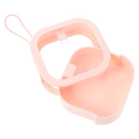ETEREAUTY Convenient Pink Jewelry Storage Box with Transparent Viewing Window