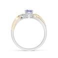 thumbnail image 2 of ANGARA Natural Tanzanite and Diamond Twisted Vine Ring in 14K White & Yellow Gold for Women (Size-5mm) | December Birthstone, Birthday, Anniversary, Jewelry Gift for Women | Natural Tanzanite Ring, 2 of 11
