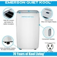 thumbnail image 3 of Emerson 8000 BTU (14000 BTU ASHRAE) Portable Air Conditioner with Remote, Wi-Fi, Up to 550-Sq. ft., EAPC14RSD1, 3 of 9