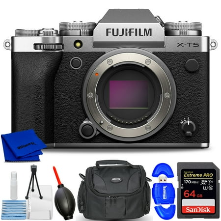 FUJIFILM X-T5 Mirrorless Camera (Body  Silver) 16782337 - KIT BOX Bundle